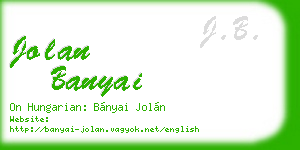 jolan banyai business card